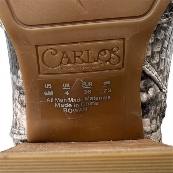 Carlos by Carlos Santana Rowan Western Booties Ankle Boots Snakeskin Size 6 - Picture 8 of 8